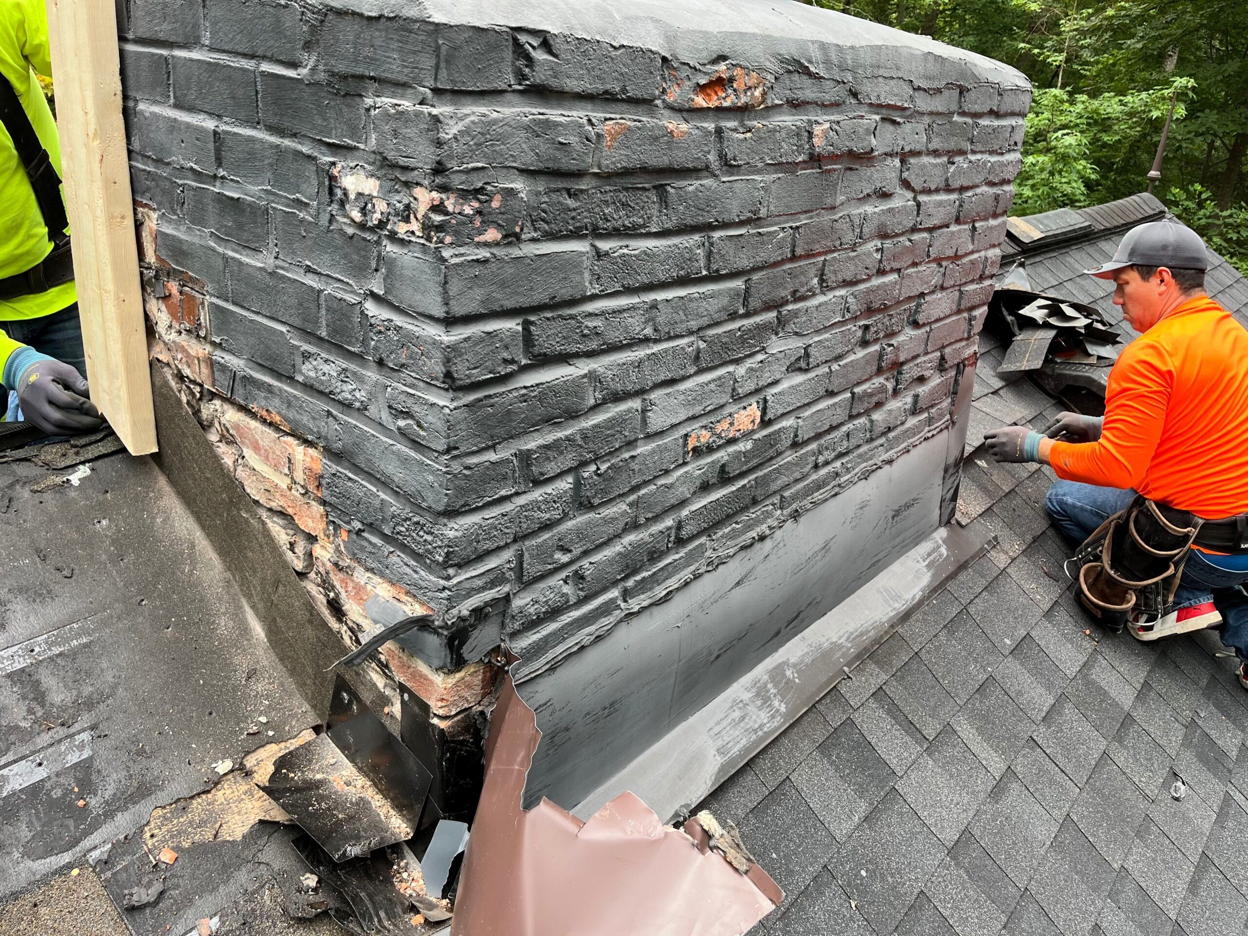 Installing chimney cowl