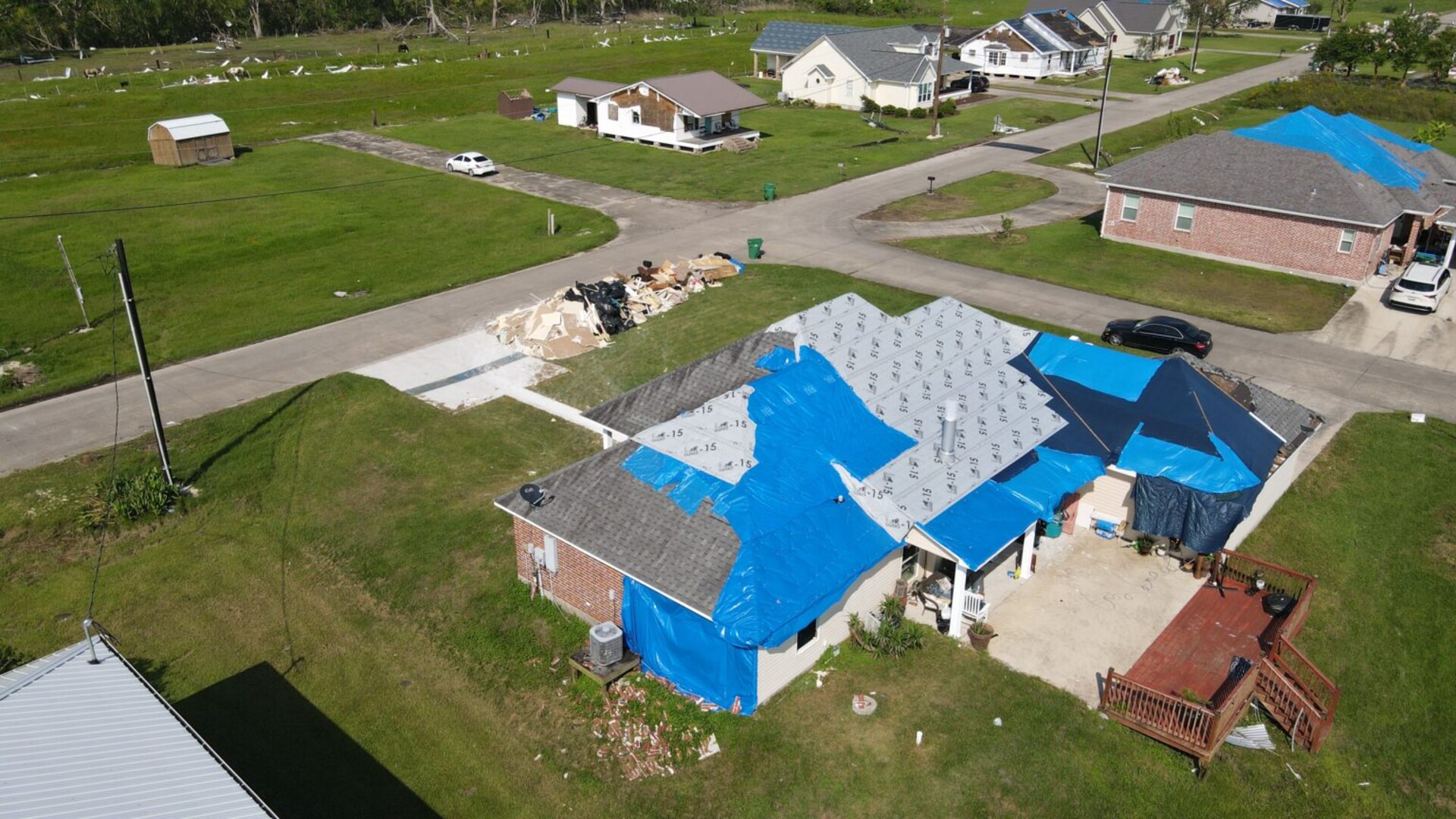 Completed residential roof