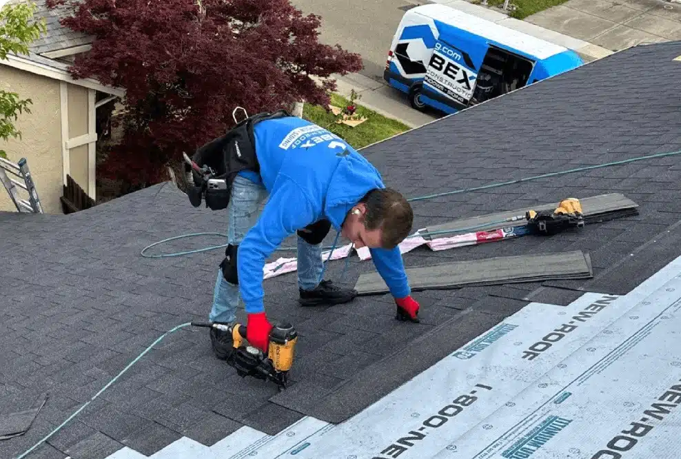 New roof installation